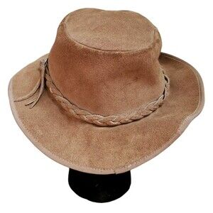 VTG Winfield Cover Co Brown Suede Leather Cowboy Hat Men Women Large Western